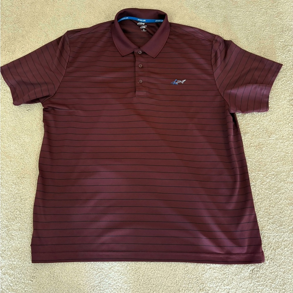 Brown Knit Polo Shirt Classic Casual Style